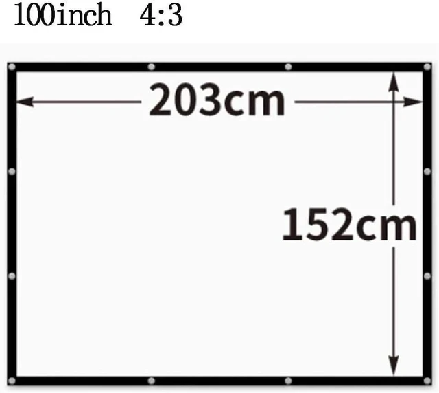 Alt view image 7 of 7 - 300" Projector Screen HD Foldable Projection Screen Manual Projector Screen Projector Curtain Outdoor Large Movie Screen, Wall Mount/Hanging(4:3,100")