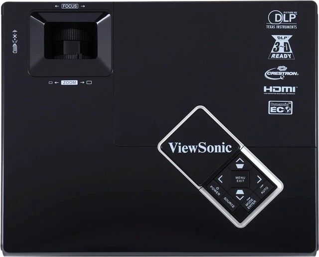 Alt view image 4 of 5 - ViewSonic PJD6235 XGA DLP Projector with 1024 x 768 Resolution, 2800 ANSI Lumens, 15000:1 Contrast Ratio, LAN Control, HDMI, 3D Blu-Ray Ready (Black)
