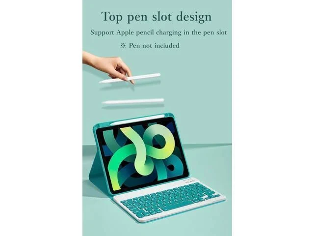 Alt view image 7 of 7 - KMXDD Keyboard Case Compatible with iPad Air 11 inch M2/ iPad Air 5th 4th 10.9" Generation Keyboard Case iPad Pro 11 1st/2nd/3rd/4th Generation Color Keyboard Case Removable,Begonia Red
