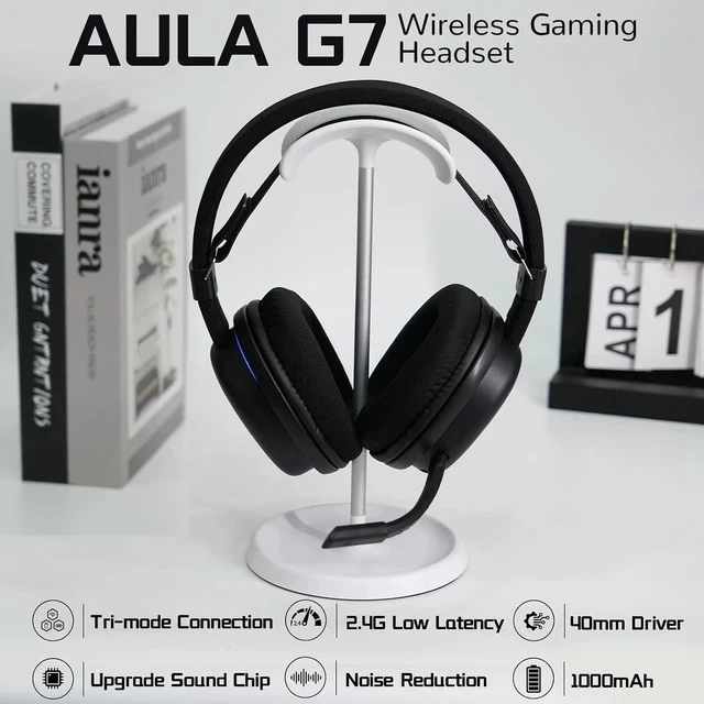 Alt view image 7 of 7 - Aula Wireless Keyboard and Headset Combo, Aula L99 Wireless Keyboard G7 Wireless Headset