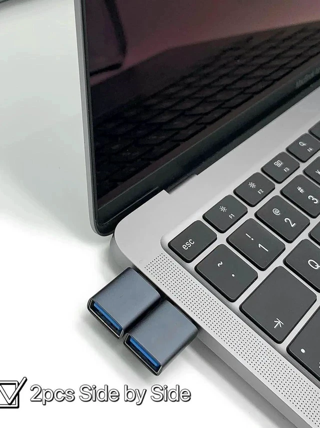 Alt view image 4 of 6 - 3-Pack Grey USB3.2 Gen2 10Gbps USB-C Male to USB-A Female Adapter, Type-C to USB-A Converter for MacBook, Laptops & Thunderbolt 3/4 Devices