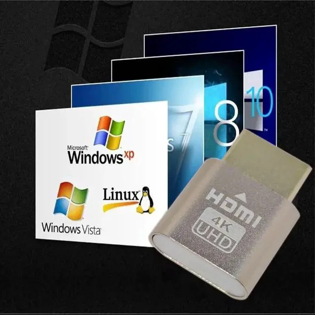 Alt view image 5 of 7 - 2PCS 4K HDMI Dummy Plug EDID Emulator, Headless Virtual Monitor Adapter Support 4K@60Hz 2K@144Hz for Windows Mac Linux