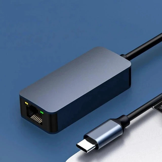 Alt view image 4 of 6 - USB C to 2.5G Ethernet Adapter, USB 3.0 Type C to 2.5G RJ45 LAN Network Converter, 2.5Gbps High Speed, Compatible with Mac OS, Windows, Linux, Backward Compatible with 2500/1000/100Mbps