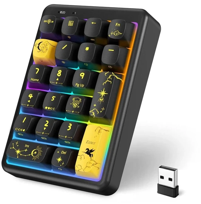 Alt view image 2 of 2 - Wireless Number Pad Keyboard Mechanical Numpad Numeric Keypad for Laptop | Bluetooth Creamy 10 Key R
