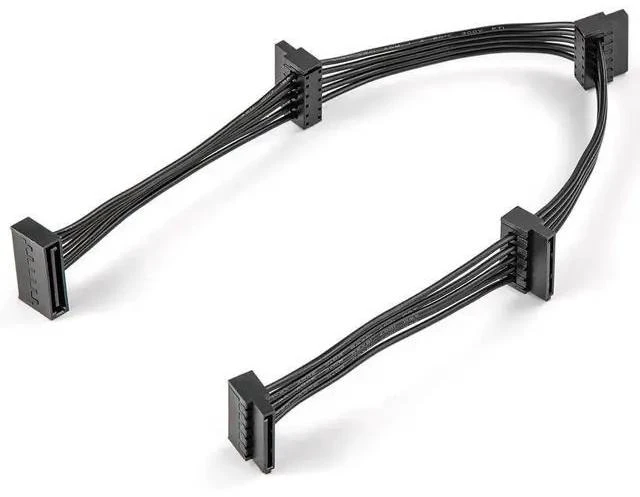 Main image of 40cm SATA 15 Pin to 4 Port SATA Power Splitter Cable for HDD SSD Optical Drives