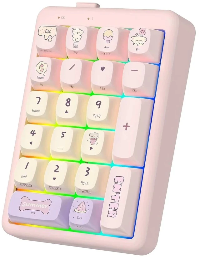 Alt view image 2 of 2 - Wireless Number Pad Keyboard Mechanical Numpad Numeric Keypad for Laptop | Bluetooth Creamy 10 Key R