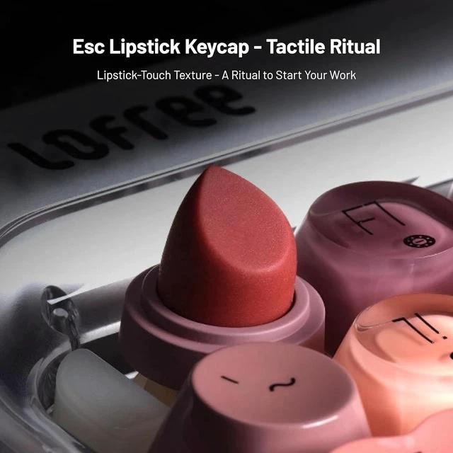 Alt view image 6 of 6 - DOT Lipstick Elegant 84 Keys Mechanical Keyboard, White Backlit Hot-Swappable Rechargeable Wireless Keyboard with Gasket Design, 3 Modes Connection for Windows, macOS/GATERON Linear Switches