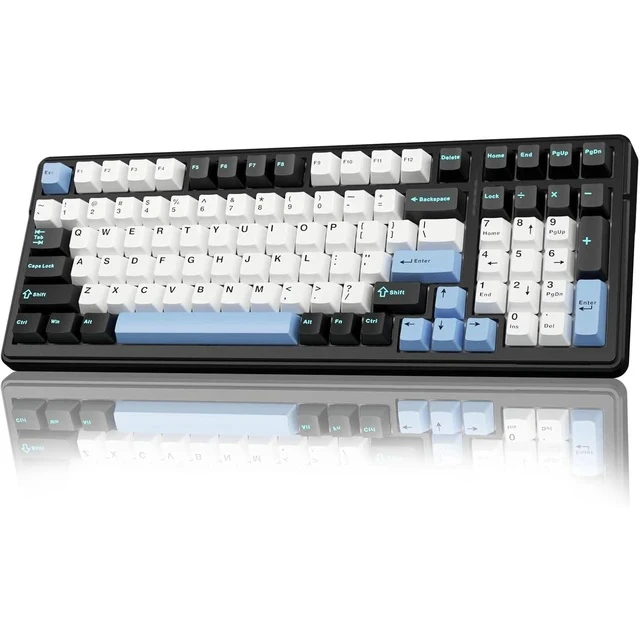 Alt view image 7 of 7 - Eyesoul F99 Wireless Mechanical Keyboard,Tri-Mode BT5.0/2.4GHz/USB-C Hot Swappable Custom Keyboard,Pre-lubed Linear Switches,RGB Backlit Gaming Keyboards for PC/Tablet/Xbox/PS4/PS5