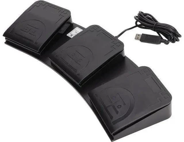 Main image of USB Foot Switch,3 Key PC USB Triple Foot Switch Pedal,Three Button Program Computer Keyboard Mouse Game Action HID Durable USB Foot Pedal,Support MIDI Multifunction Ergonomic Sensitive