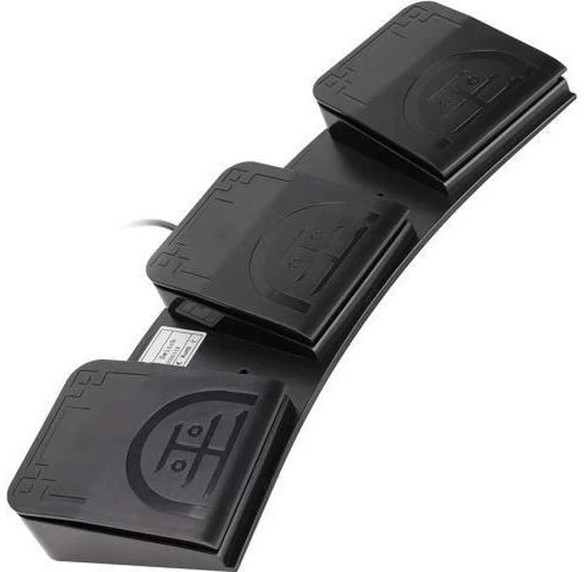 Alt view image 5 of 7 - USB Foot Switch,3 Key PC USB Triple Foot Switch Pedal,Three Button Program Computer Keyboard Mouse Game Action HID Durable USB Foot Pedal,Support MIDI Multifunction Ergonomic Sensitive