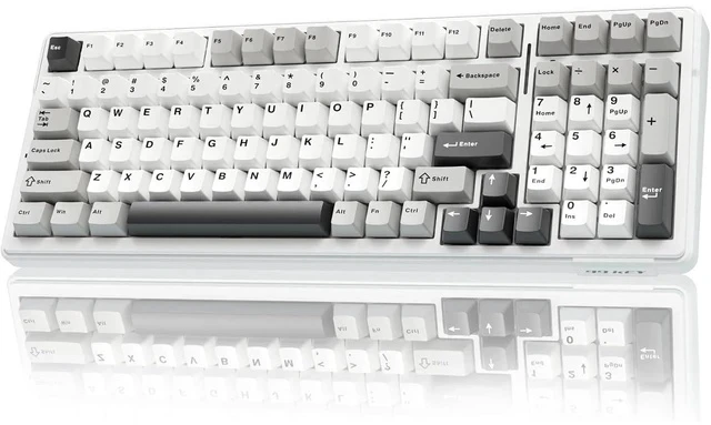 Alt view image 7 of 7 - Eyesoul F99 Wireless Mechanical Keyboard,Tri-Mode BT5.0/2.4GHz/USB-C Hot Swappable Custom Keyboard,Pre-lubed Linear Switches,RGB Backlit Computer Gaming Keyboards for PC/Tablet/PS/Xbox