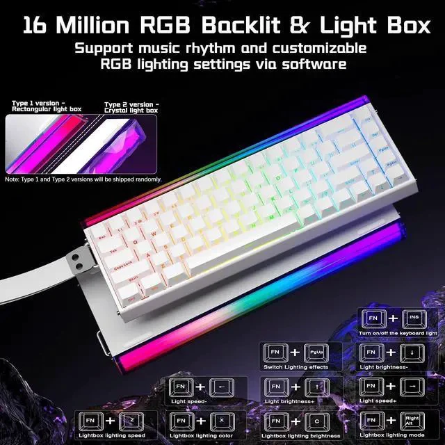 Alt view image 4 of 6 - Aula Hall Effect Keyboard and Headset Combo, Aula Hero 68 HE Hall Effect Keyboard G7 Wireless Headset