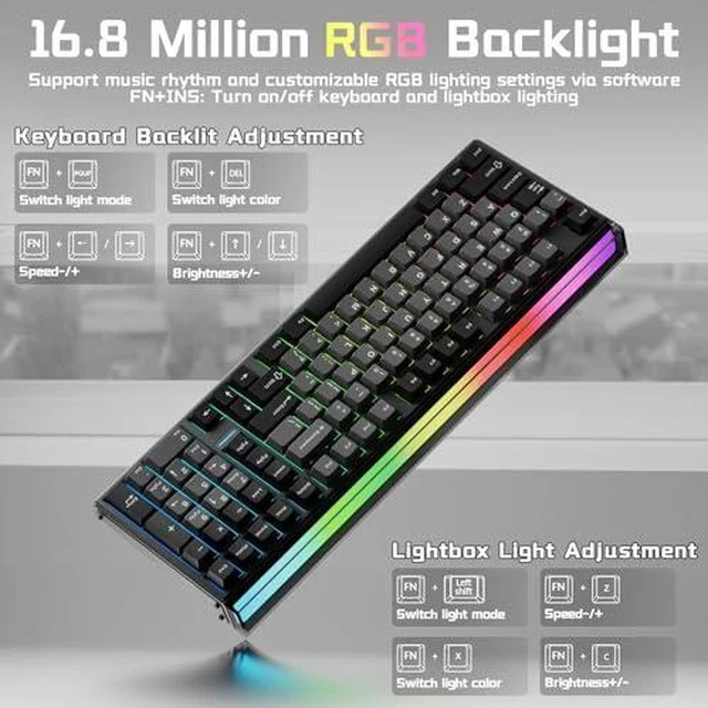 Alt view image 4 of 7 - Aula Hall Effect Keyboard and Headset Combo, Aula Hero99 Hall Effect Keyboard G7 Wireless Headset