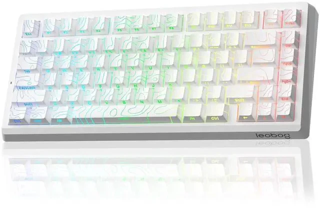 Alt view image 2 of 7 - LEOBOG Tri-Mode Hall Effect Keyboard and Headset Combo, LEOBOG A80 RT Ultra HE Tri-Mode Hall Effect Keyboard G7 Wireless Headset