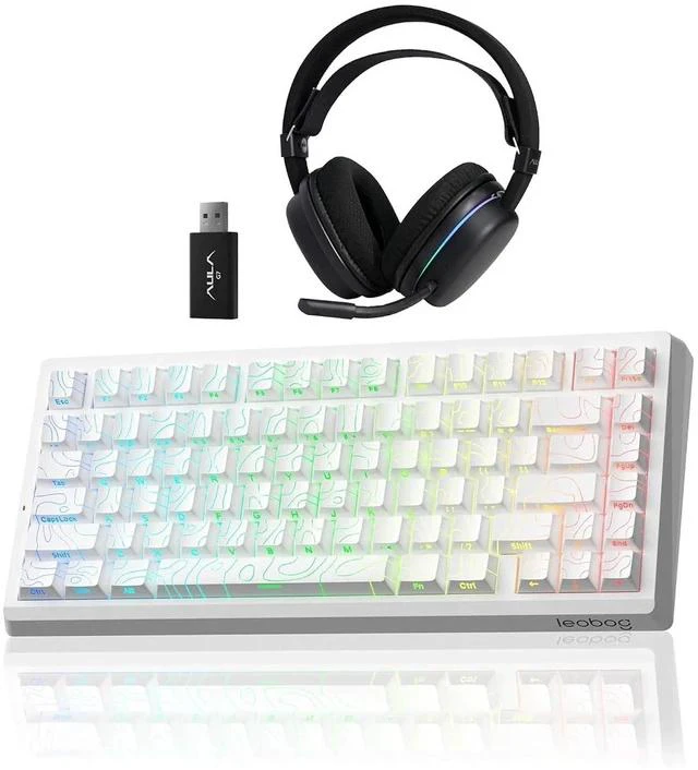 Main image of LEOBOG Tri-Mode Hall Effect Keyboard and Headset Combo, LEOBOG A80 RT Ultra HE Tri-Mode Hall Effect Keyboard G7 Wireless Headset