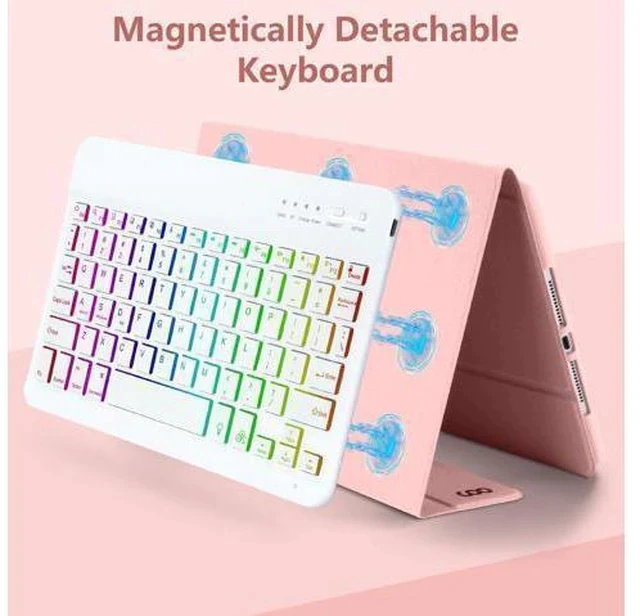 Alt view image 4 of 7 - New iPad 9th Generation Keyboard Case 10.2"(2021)/8th Gen/7th Gen Bundle with Stylus Pen for iPad, Apple Pencil for iPad 9th&10th Generation
