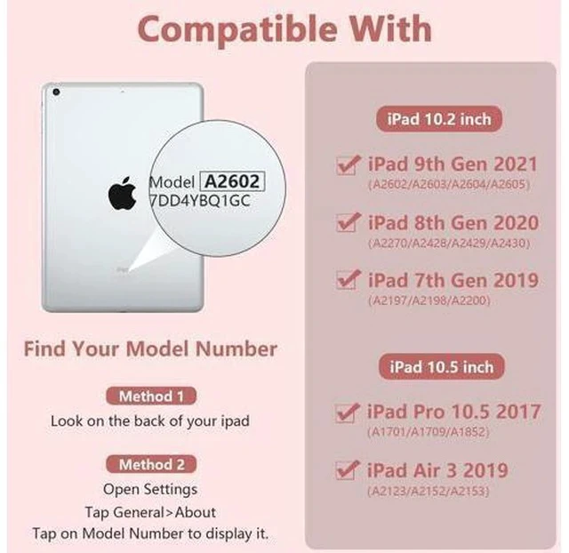 Alt view image 2 of 7 - New iPad 9th Generation Keyboard Case 10.2"(2021)/8th Gen/7th Gen Bundle with Stylus Pen for iPad, Apple Pencil for iPad 9th&10th Generation