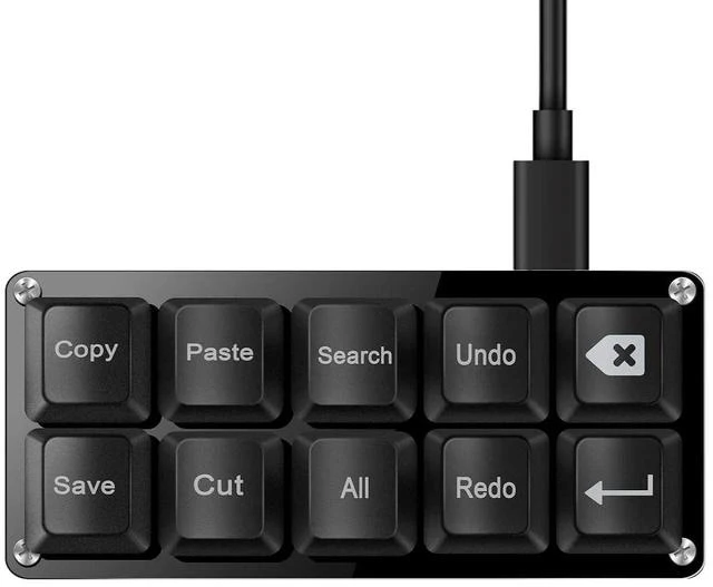 Alt view image 2 of 2 - Copy Paste Mini Shortcut Key Office Work Macros Keypad OSU Rhythm Games Keypad Gaming USB Wired Keyb