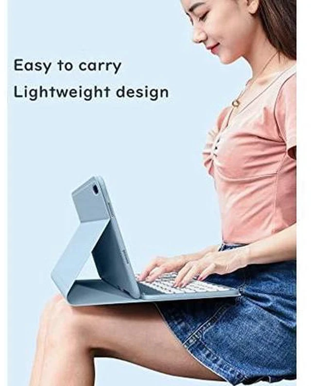 Alt view image 5 of 5 - HENGHUI 2022 iPad Pro 11 4th Generation Keyboard Case Cute Round Key Color Keyboard Wireless Detachable BT Keyboard Cover for 2021/2020 iPad Pro 11 inch 3rd/2nd Generation (iPadPro11, MintGreen)