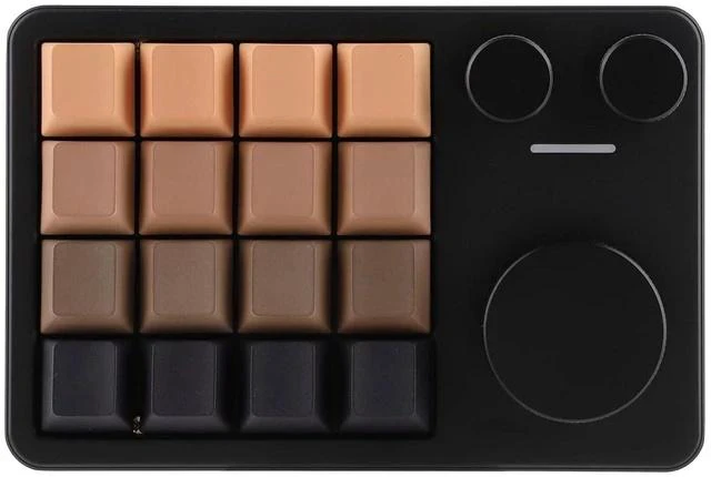 Main image of Cybrix 16 VIA Programmable Macro Pad - 16 Keys + 3 Knobs, Type-C Wired Aluminum Numpad, Hot-Swappabl
