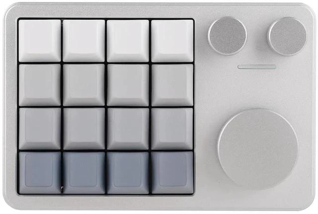 Main image of Cybrix 16 VIA Programmable Macro Pad - 16 Keys + 3 Knobs, Type-C Wired Aluminum Numpad, Hot-Swappabl