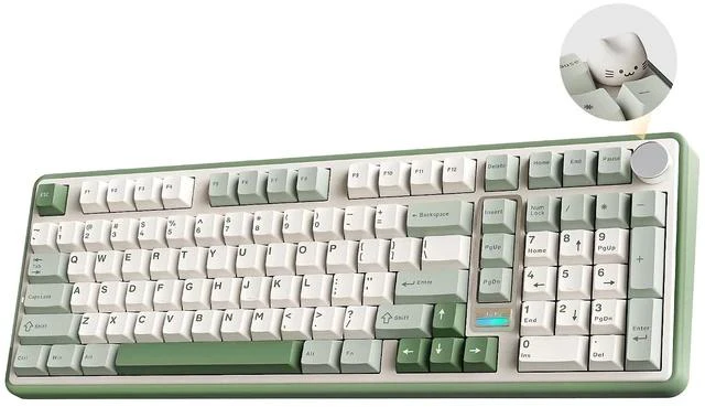 Main image of B98 PRO QMK/VIA Wireless Mechanical Gaming Keyboard,96% Layout with Numpad and Cute Cat Knob, BT/2.4