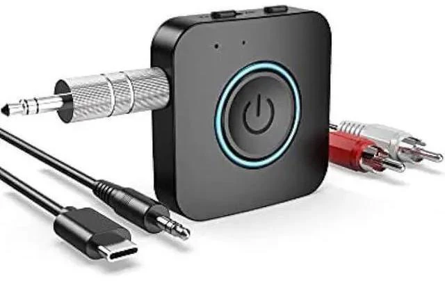 Main image of Bluetooth Transmitter Receiver, LAICOMEIN 2-in-1 V5.0 Bluetooth Adapter, Wireless Transmitter for TV PC MP3 Gym Airplane, Bluetooth Receiver for Speakers Headphones