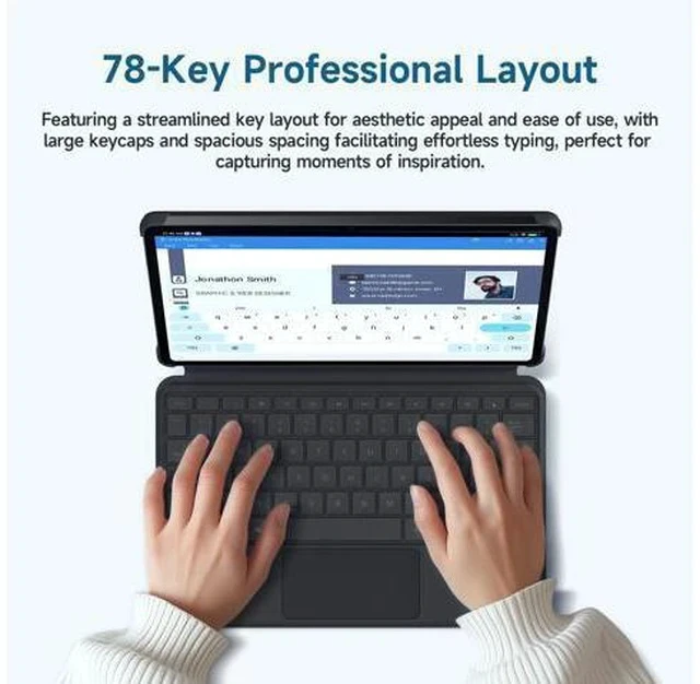Alt view image 5 of 5 - ALLDOCUBE Keyboard, Keyboard Case with Touchpad iPlay 60 Pad Pro 3-in-1 Tablet - Suspended Case for iPlay 60 Pad Pro, Very Protective But Thin + Convenient Magnetic Stand, Tablet PC CASE