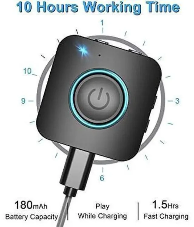 Alt view image 3 of 7 - Bluetooth Transmitter Receiver, LAICOMEIN 2-in-1 V5.0 Bluetooth Adapter, Wireless Transmitter for TV PC MP3 Gym Airplane, Bluetooth Receiver for Speakers Headphones