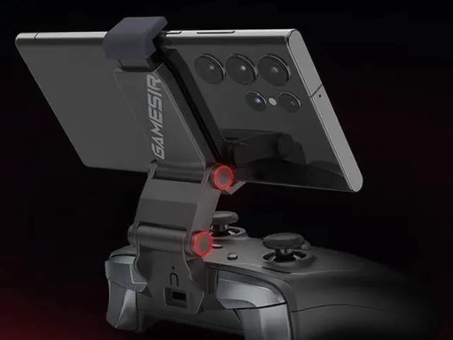 Alt view image 3 of 6 - GameSir Controller Phone Clip Holder, Mobile Phone Mount Bracket for GameSir Cyclone 2 / Cyclone Pro / T4 PRO Gamepad, Adjustable Smartphone Clamp for iPhone & Android Phone Gaming