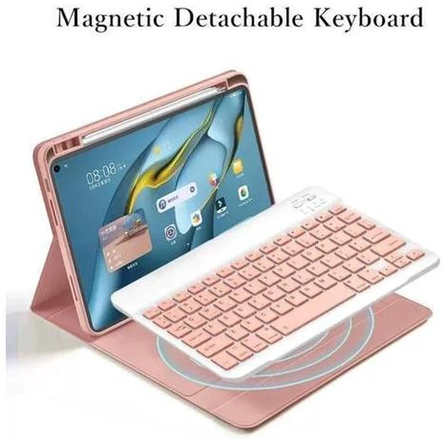 Alt view image 2 of 7 - kaidisen Keyboard Case Mouse for iPad Mini A17 Pro 2024/ iPad Mini 6th Gen (8.3 inch) 2021 Detachable Cute Color Keyboard Case Support Pencil 2 Charging,Purple
