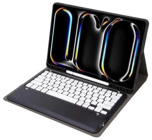 Alt view image 2 of 7 - KcoxdCn New iPad Pro 13 Inch 2024 Keyboard Case for iPad Pro 13 Inch Keyboard Case 2024 Model 7th Generation with Pencil Holder Mutil Angles Stand Cover Detachable Wireless Keyboard (Black)