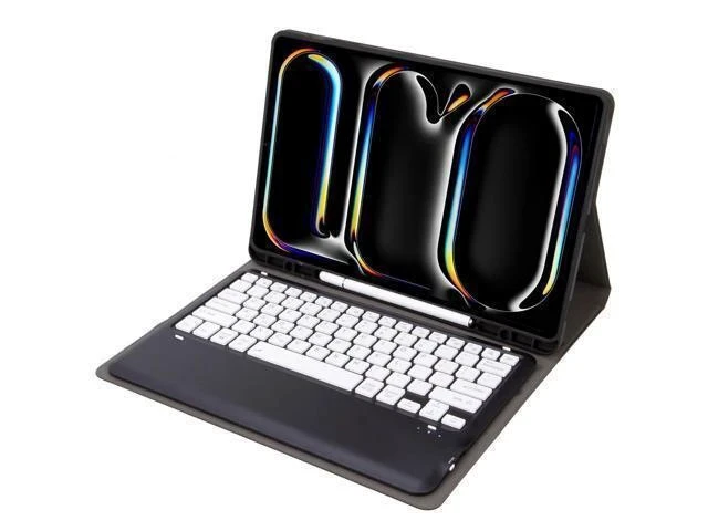 Alt view image 7 of 7 - KcoxdCn New iPad Pro 13 Inch 2024 Keyboard Case for iPad Pro 13 Inch Keyboard Case 2024 Model 7th Generation with Pencil Holder Mutil Angles Stand Cover Detachable Wireless Keyboard (Black)