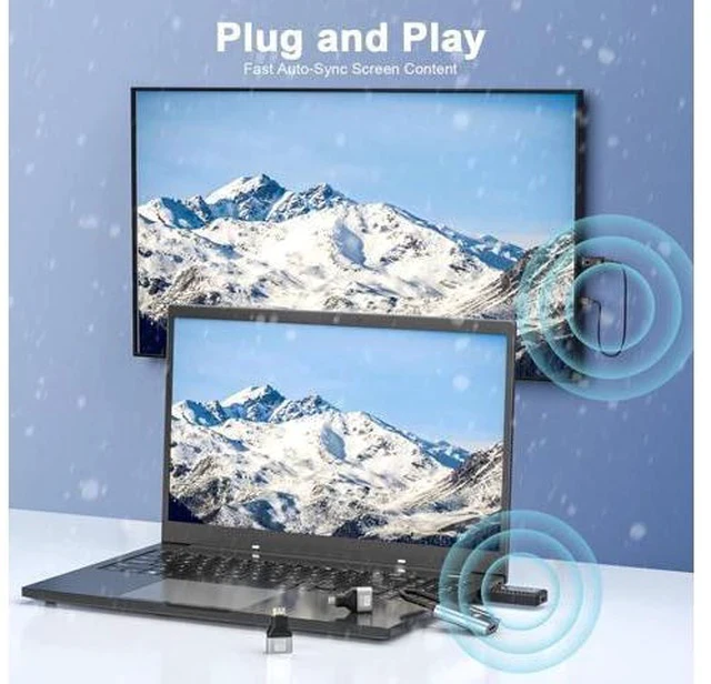 Alt view image 2 of 7 - Wireless HDMI Transmitter and Receiver with Adapter 4K Wireless HDMI Extender 1080P HDMI Wireless Kit Plug & Play Support 2.4/5GHz for Streaming Video and Audio to Monitor from Laptop/Pc/Tv Box