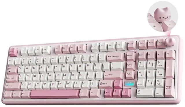 Main image of B98 PRO QMK/VIA Wireless Mechanical Gaming Keyboard,96% Layout with Numpad and Cute Cat Knob, BT/2.4