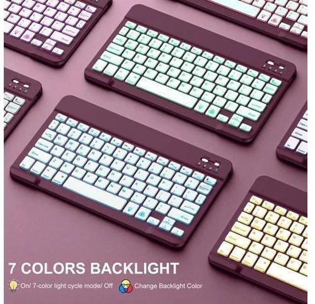 Alt view image 5 of 7 - For iPad Air 11 M2 & iPad Air 5th 4th Generation Case with Keyboard - Folio Keyboard Cover with Pencil Holder for iPad Air 11-inch 2024, iPad Air 5 2022/ iPad Air 4 2020 (Mulberry)