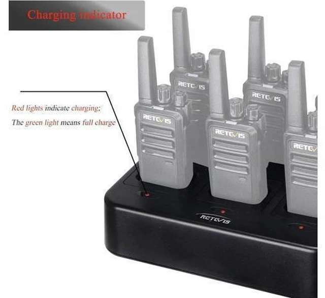 Alt view image 3 of 7 - Retevis RT68 NR10 Six-Way Charger, Multi Unit Rapid Charger for Retevis RT68 NR10 Walkie Talkie and Battery (1 Pack)