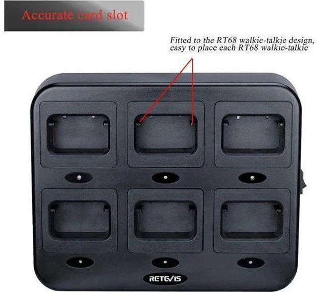 Alt view image 5 of 7 - Retevis RT68 NR10 Six-Way Charger, Multi Unit Rapid Charger for Retevis RT68 NR10 Walkie Talkie and Battery (1 Pack)