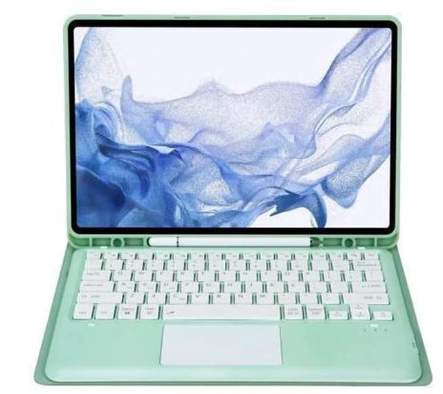 Alt view image 5 of 5 - AnMengXinLing Case for iPad Air 13 Inch 2024 with Touchpad Keyboard, Keyboard Case for iPad Pro 12.9 6th/5th/4th Generation with Pencil Holder Trackpad Detachable Keyboard(Mint Green)