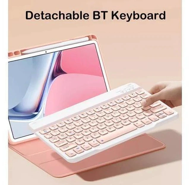 Alt view image 3 of 5 - AnMengXinLing Keyboard Case for iPad iPad Air 11 Inch (M2)/ Air 5th 4th Generation/Pro11 4th 3rd 2nd 1st Gen, Slim Magnetic Detachable iPad Air 6 2024 Keyboard Tablet Cover with Pencil Holder, Blue