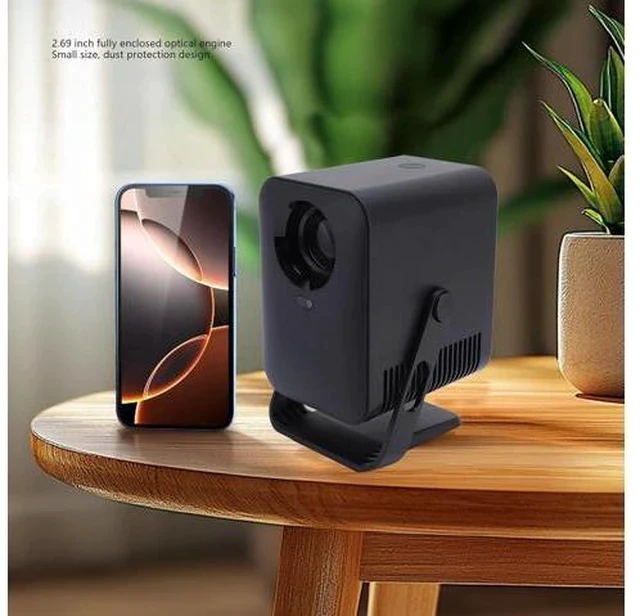 Alt view image 6 of 7 - Mini Projector, 1080P Projector 270° Rotatable Smart Projector Video Projector Support Pen, Movie Projector for Android TV Home Theater (US Plug)