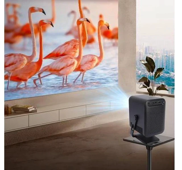 Alt view image 7 of 7 - Mini Projector, 1080P Projector 270° Rotatable Smart Projector Video Projector Support Pen, Movie Projector for Android TV Home Theater (US Plug)