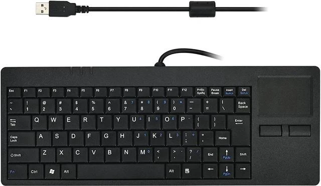 Main image of MCSaite Wired Silm Keyboard with Touchpad - Portable Scissors Foot Structure - USB Port with 1 Hubs Fit with Professional or Industrial Use for Computer Laptop Mac Notebook
