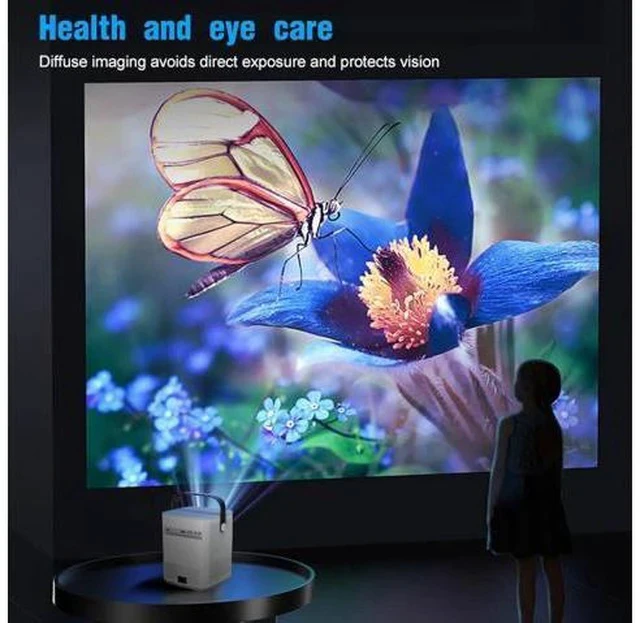 Alt view image 7 of 7 - Portable Projector, Full HD Projector with 4k 1080P Support with Android 11,280ANSI 10,000 Lumens, WiFi 6 BT 5.0 Video Projector for Mobile Phone/TV Stick/HDMI/USB/PC Home Theater Projector