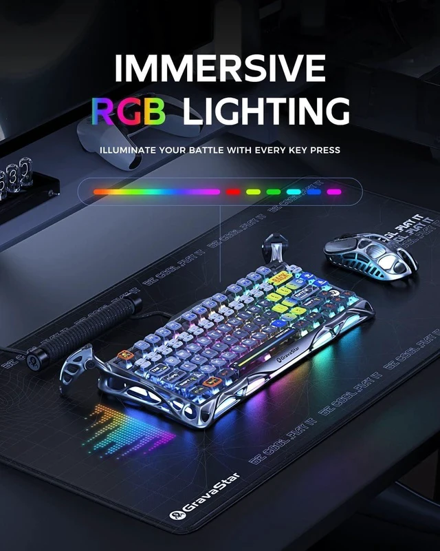 Alt view image 4 of 7 - Mercury K1 Pro Keyboard & X Pro Mouse Interstellar Silver