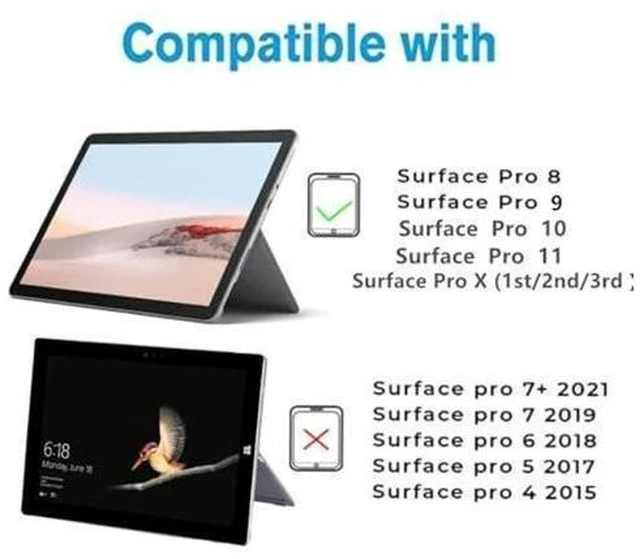 Alt view image 2 of 5 - Bluetooth Keyboard for Microsoft Surface Pro 11/Pro 10 2024/Pro 9/Pro 8/Pro X 13 Inch, Wireless Touch Trackpad Thin Keyboard, 7 Colors Backlit Detachable with Pen Holder