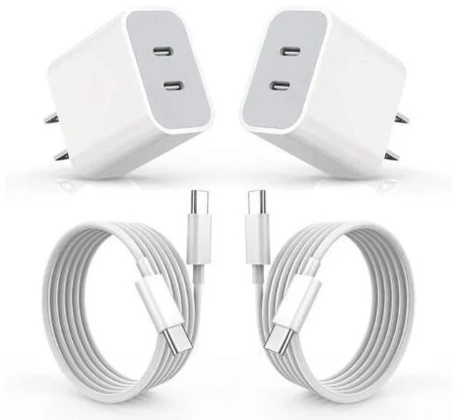 Main image of iPhone 16 Charger,USB C Charger Fast Charging,2Pack Dual Type-C Port PD Charging Block iPhone 15 Adapter with 2Pack USBC to USBC Cable,Fast Charging for iPhone 16/16 Pro/15/15 Pro Max,iPad Pro