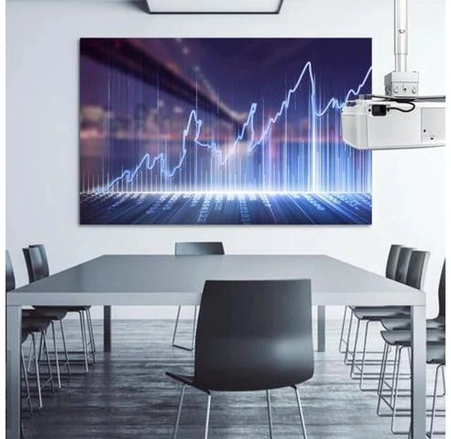 Alt view image 6 of 7 - DLP Business Projector 3300 Lumens High Brightness Projector for Office Large and Clear Daytime Display