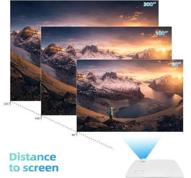 Alt view image 5 of 7 - DLP Business Projector 3300 Lumens High Brightness Projector for Office Large and Clear Daytime Display