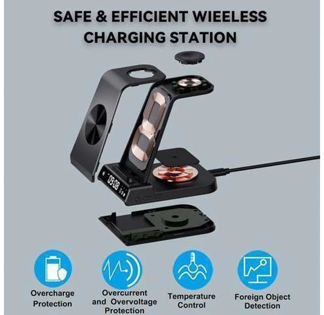 Alt view image 5 of 7 - Wireless Charger for Devices, 4 in 1 Charging Station for Galaxy S24 Ultra/S24/S24+/S23 Ultra/Z Fold5/Z Flip, Galaxy Watch Charger for Galaxy Watch 6/6 Classic/5/5 Pro/4, Galaxy Buds 2
